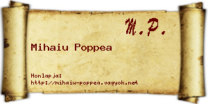 Mihaiu Poppea névjegykártya